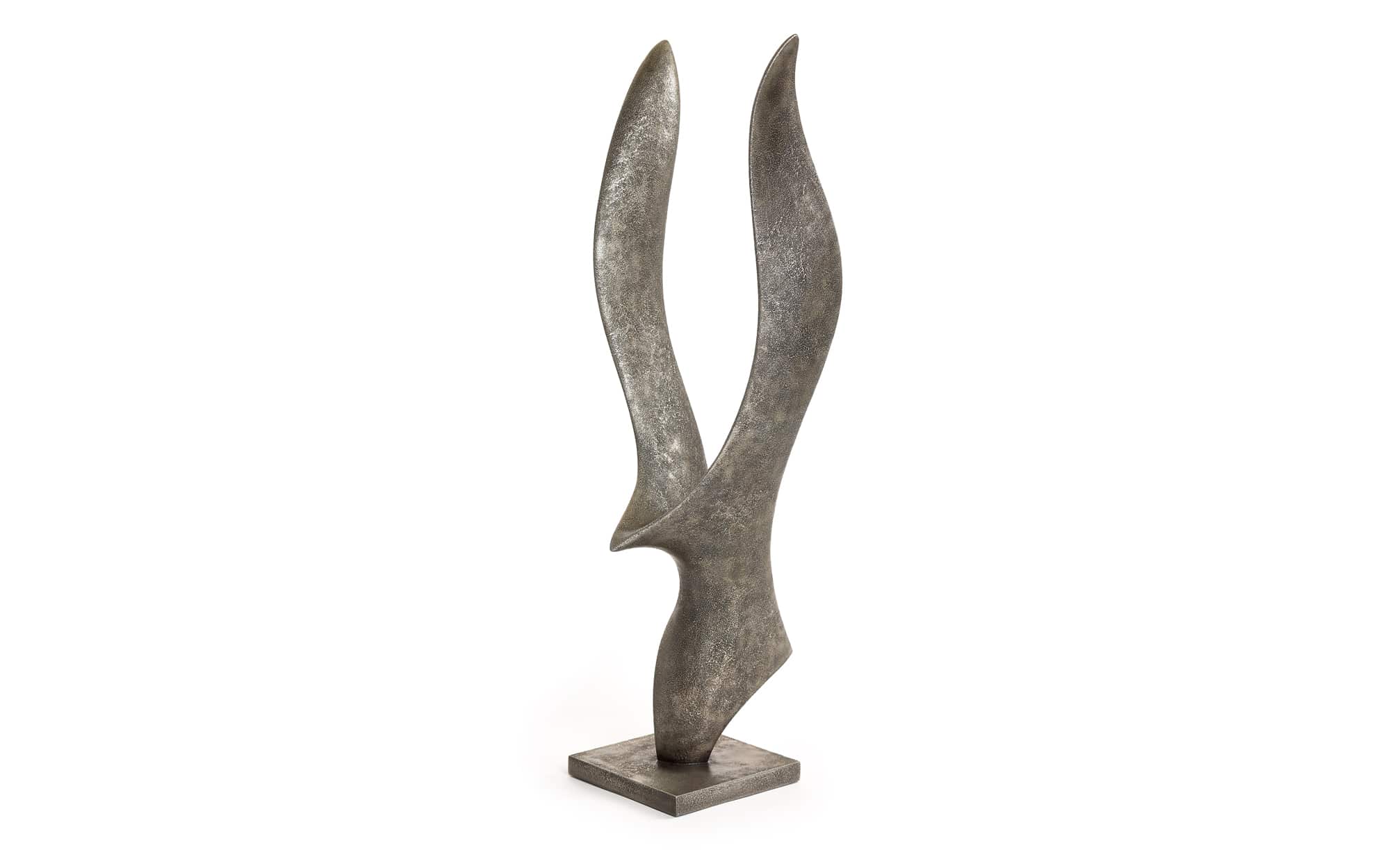 Sculptuur Charlie Grey, grijze vogel