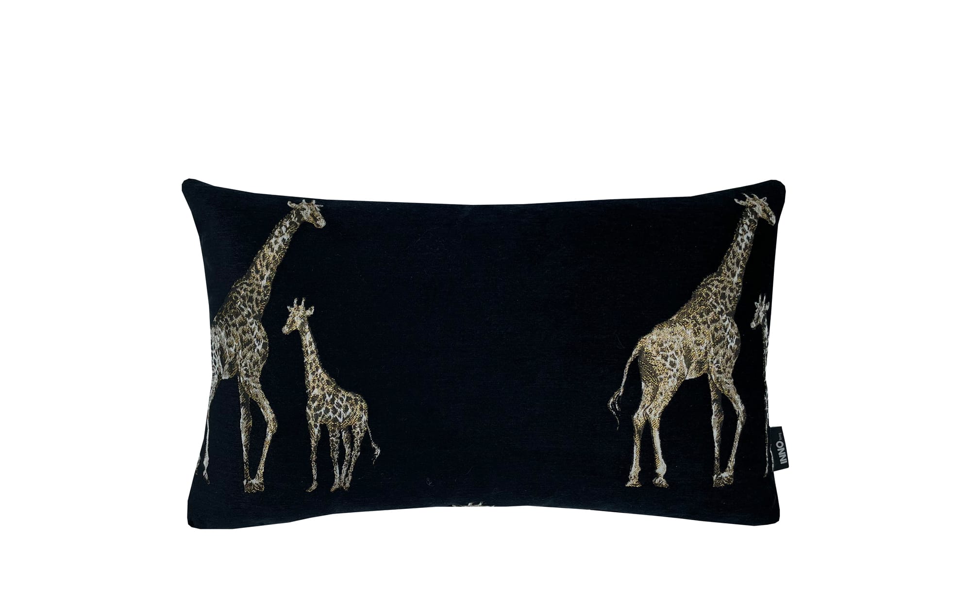 Luxe sierkussen Giraffe Black in trendy dierenprint stof