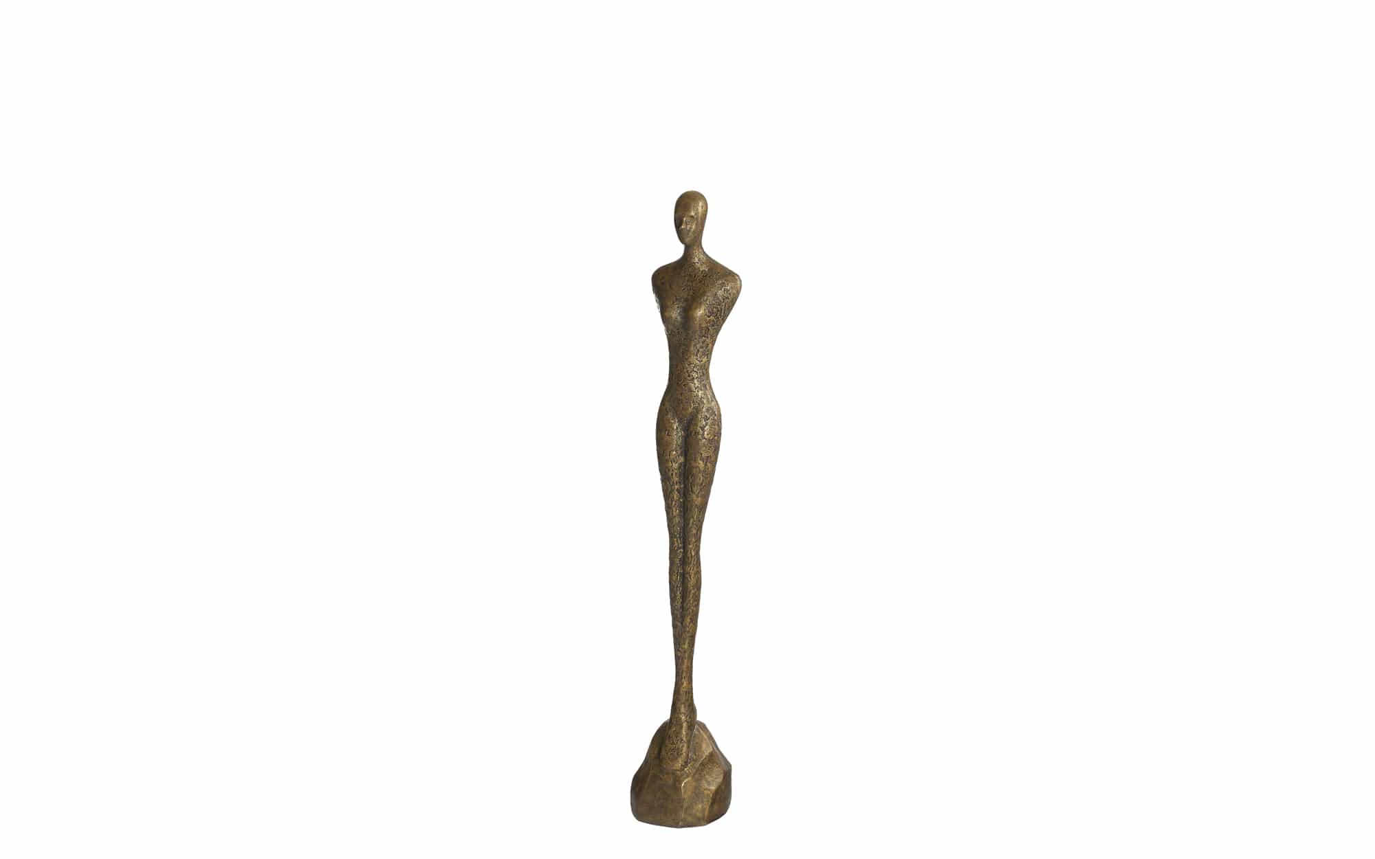 Sculptuur Lady L Gold, gouden vrouwen beeld