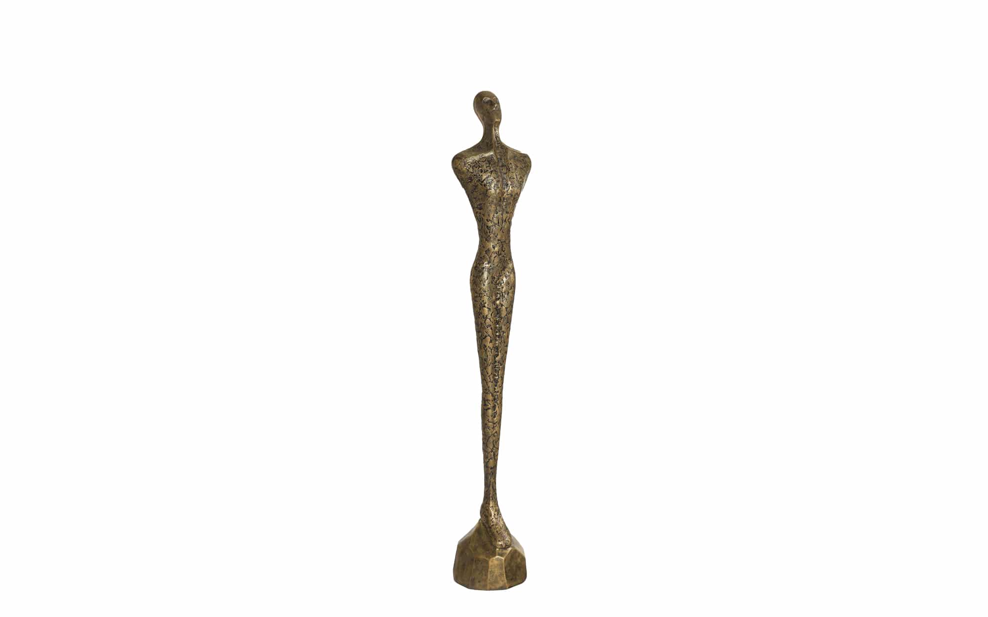 Sculptuur Lady XL Gold, gouden vrouwen beeld