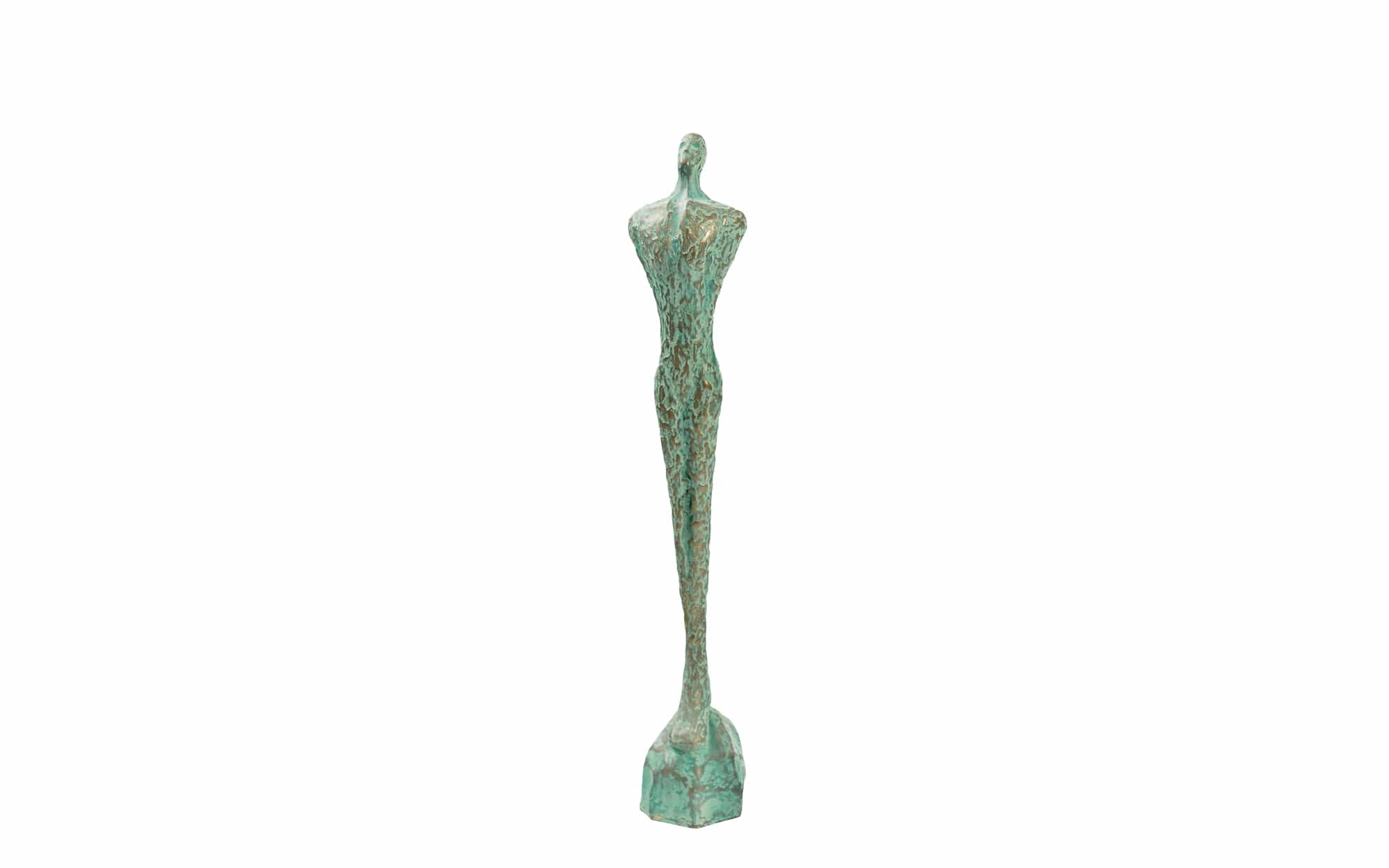 Sculptuur Lady S Green, metaal groen vrouwen beeld