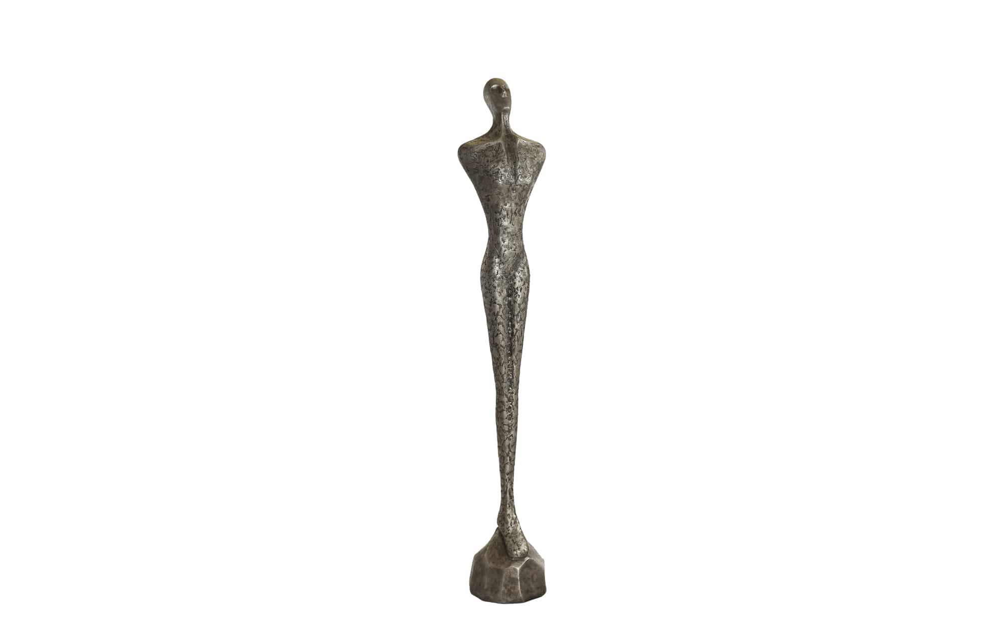 Sculptuur Lady XL Silver, zilveren vrouwen beeld