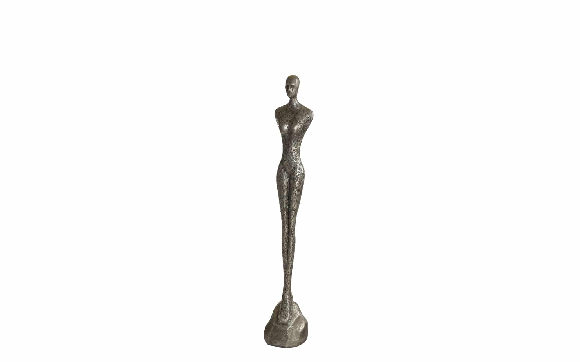 Sculptuur Lady XS Silver, zilveren vrouwen beeld