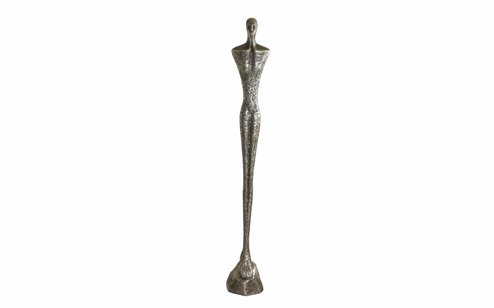 Sculptuur Lady XXL Silver, zilveren vrouwen beeld