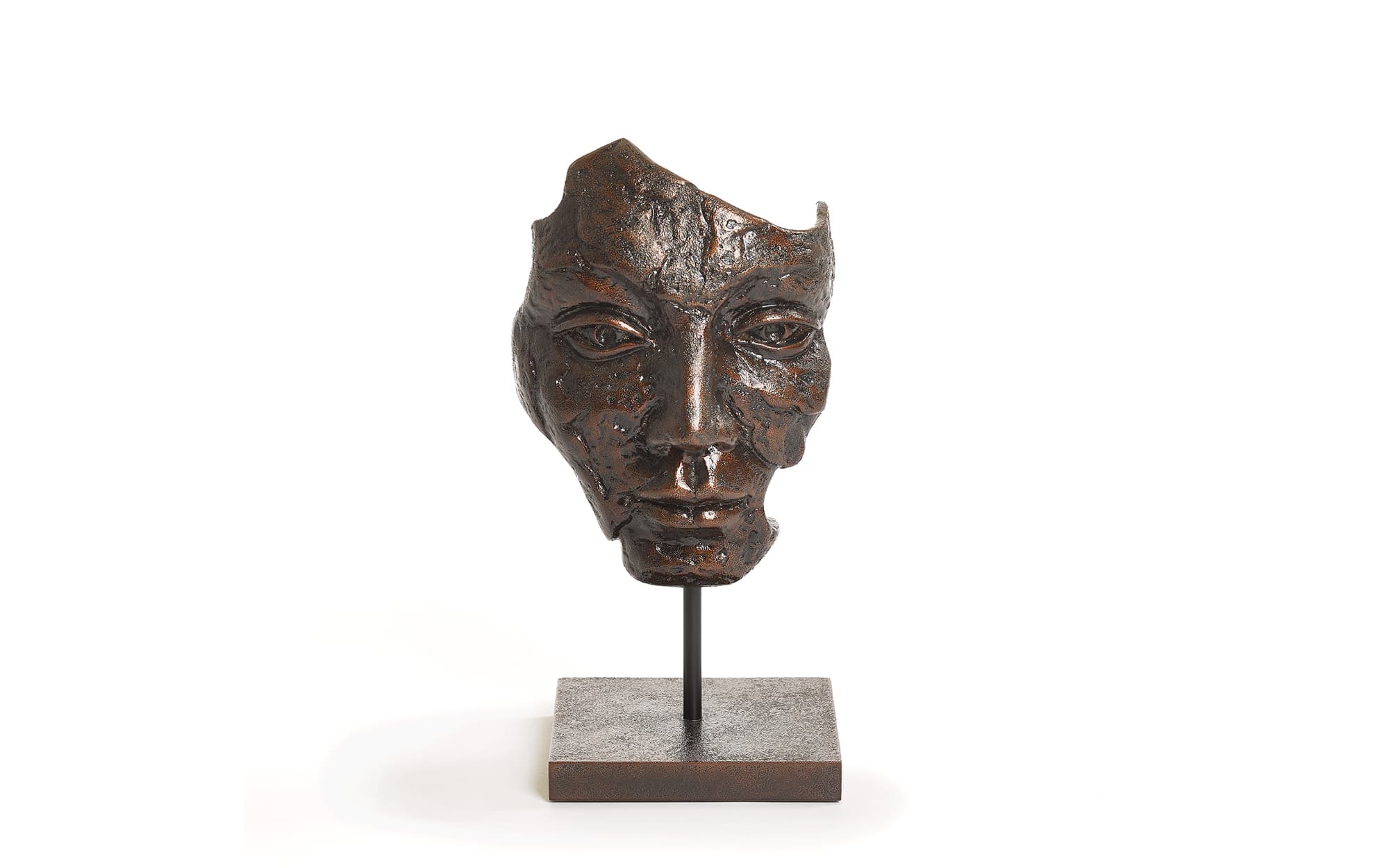 Sculptuur Mason Brown, masker bruine kleur