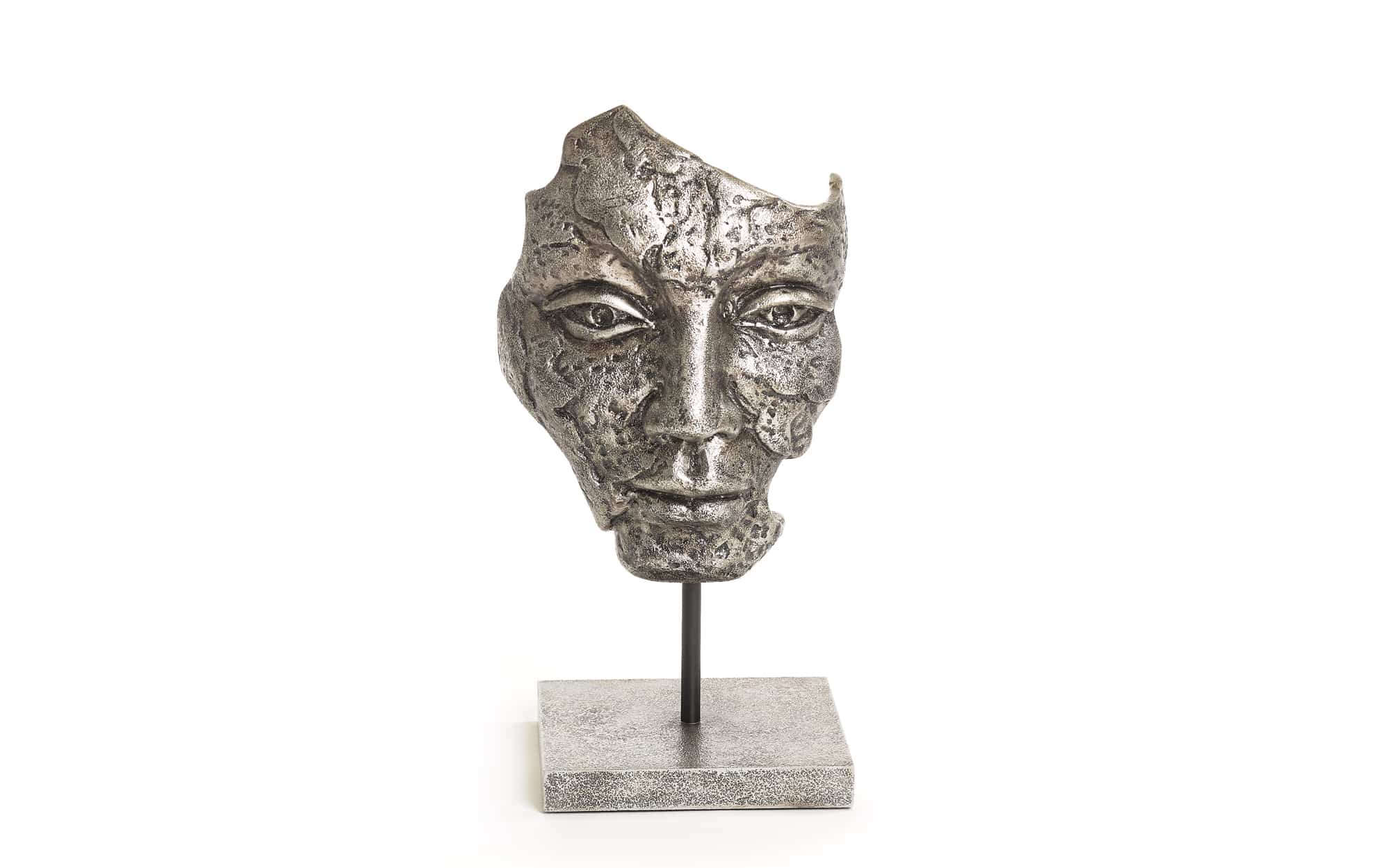 Sculptuur Mason Grey, masker grijze kleur
