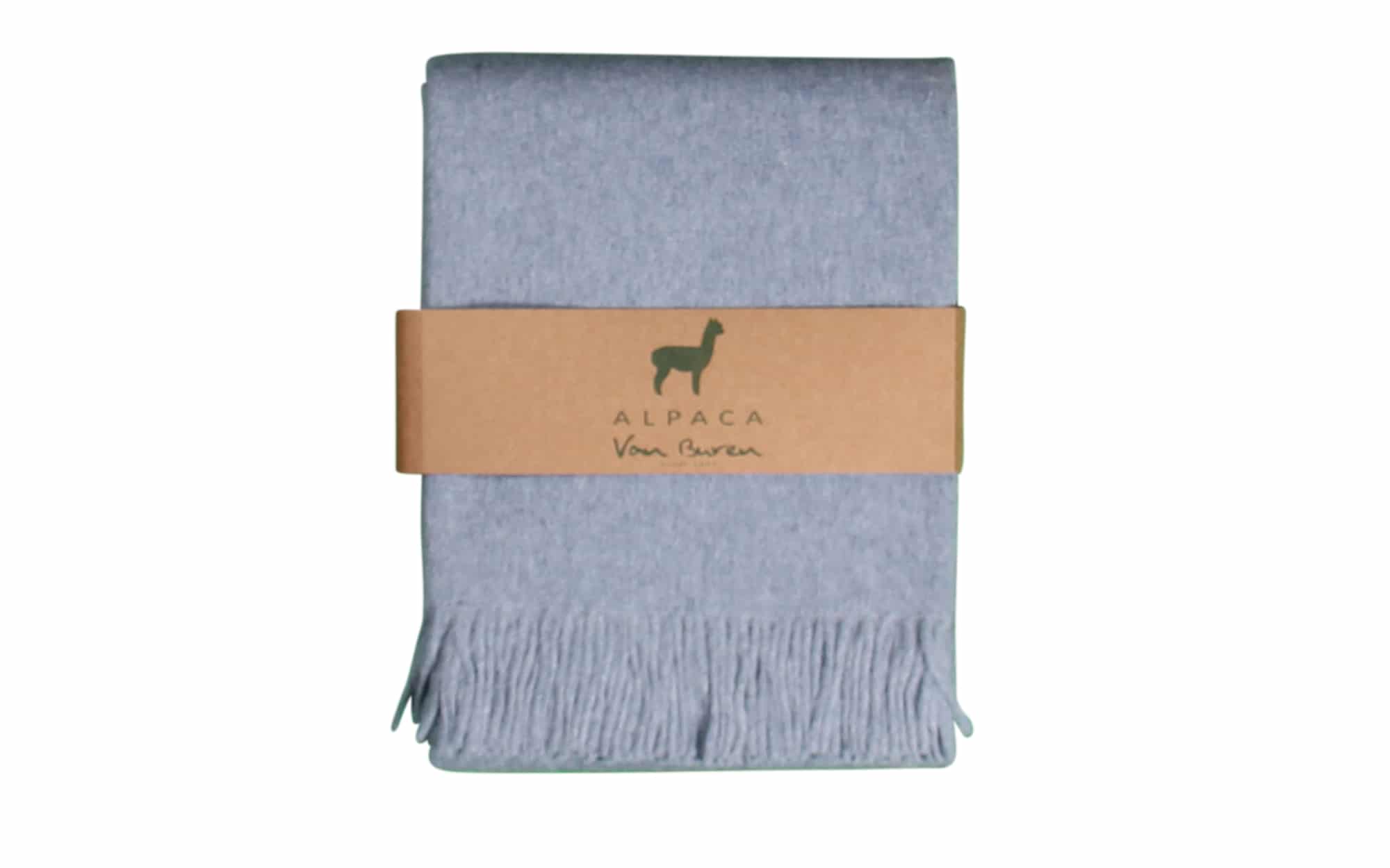 Alpaca plaid van Buren Lichtblauw